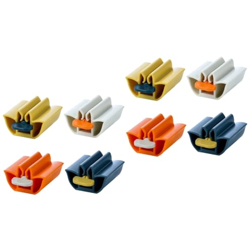 Beatifufu 2sets Shape Toothpaste Dispenser Squeezer No Mess Pumping Tube Squeezer for Bathroom 4pcs*2