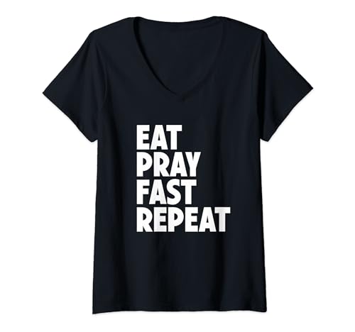 Femme Mois saint du Ramadan musulmans jeûnant fêtes islamiques T-Shirt avec Col en V
