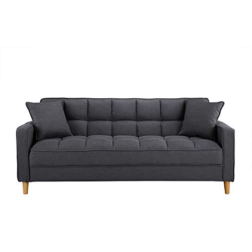 Divano Roma Furniture Modern Sofas, Dark Grey