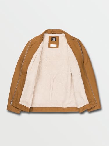 Image of Volcom Men's Palm Drive Faux Sherpa Lined Jacket - Utility Workwear