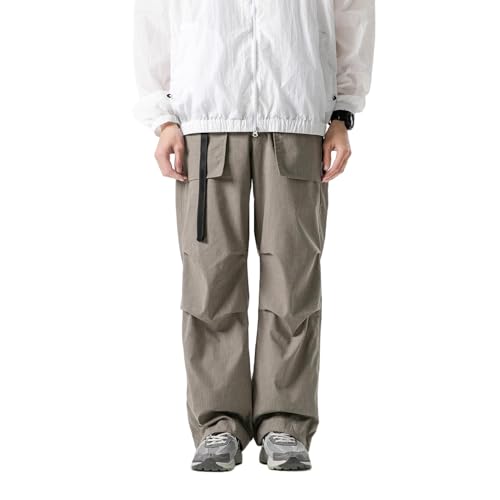 Unisex Casual Work Pants, Breathable Fabric, Multi-Pocket Straight Fit Trousers for Outdoor & Daily Wear