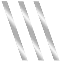 3 Stück Edelstahl Blechstreifen,Edelstahlblech metallplatte Biegbarer Spaltfüller Schweißzubehör Dünne Metallstreifen zum DIY Reparatur,400x50x1 mm