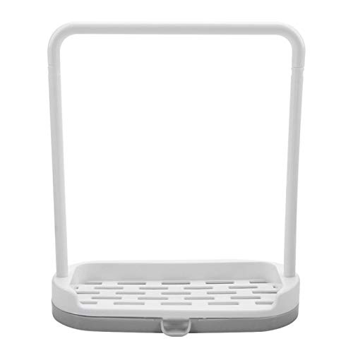 Estante de Almacenamiento de Toallas Desmontable, Paño de Cocina Estante de Secado de Esponja Cocina Plástico Secado Rápido Soporte de Trapo de Varilla Absorbente de Agua,(6.69 * 2.75 * 7.79in-Gris)