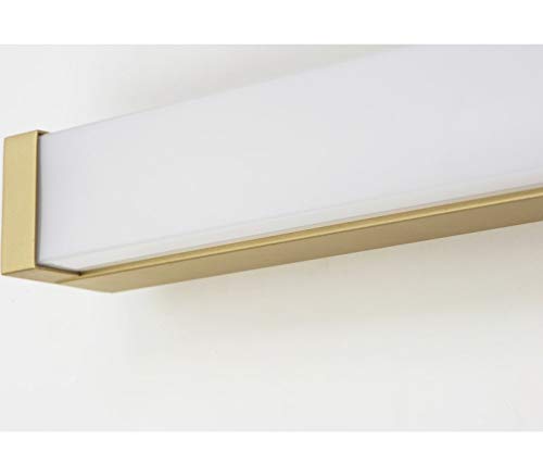 Image of Maxim Lighting Spec Vanity 48 inch 1-Light Bath Vanity Light | Gold Aluminum Finish | White Pmma Acrylic Shade | Contemporary Indoor Light Fixture | Ideal for Bathrooms & Powder Rooms | 52008GLD