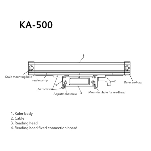 Sensor Lineal Slim KA-500, medición precisa 70-520mm miniatura 4