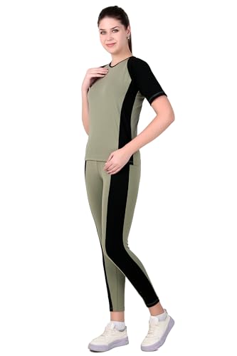 Image of Benzos Women's Body Fitted Gym Running Sports Track Suit | Regular Casual Fit | Track Suit for Girls & Women | Fabric - Polyester Blend