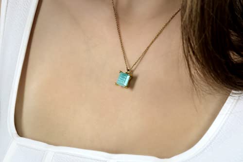 Bijoux Cadeaux d'Exception : offrez le collier en or Anémone Amazonite