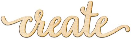 Create Script Wood Sign Home Decor Wall Art Unfinished Charlie 8" x 2"