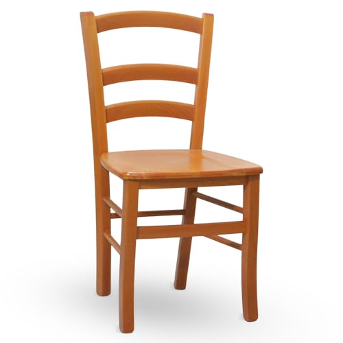 Chaise modèle Venezia avec assise en bois massif cerisier
