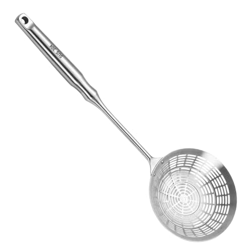 Espumadera de Freír,Utensilios Ranurados de Acero Inoxidable,Recogedor para freidora Utensilio de cocina - para Pasta Fideos Patatas Fritas Empanadillas Verduras Freír Cocinar Preparación de Alimentos