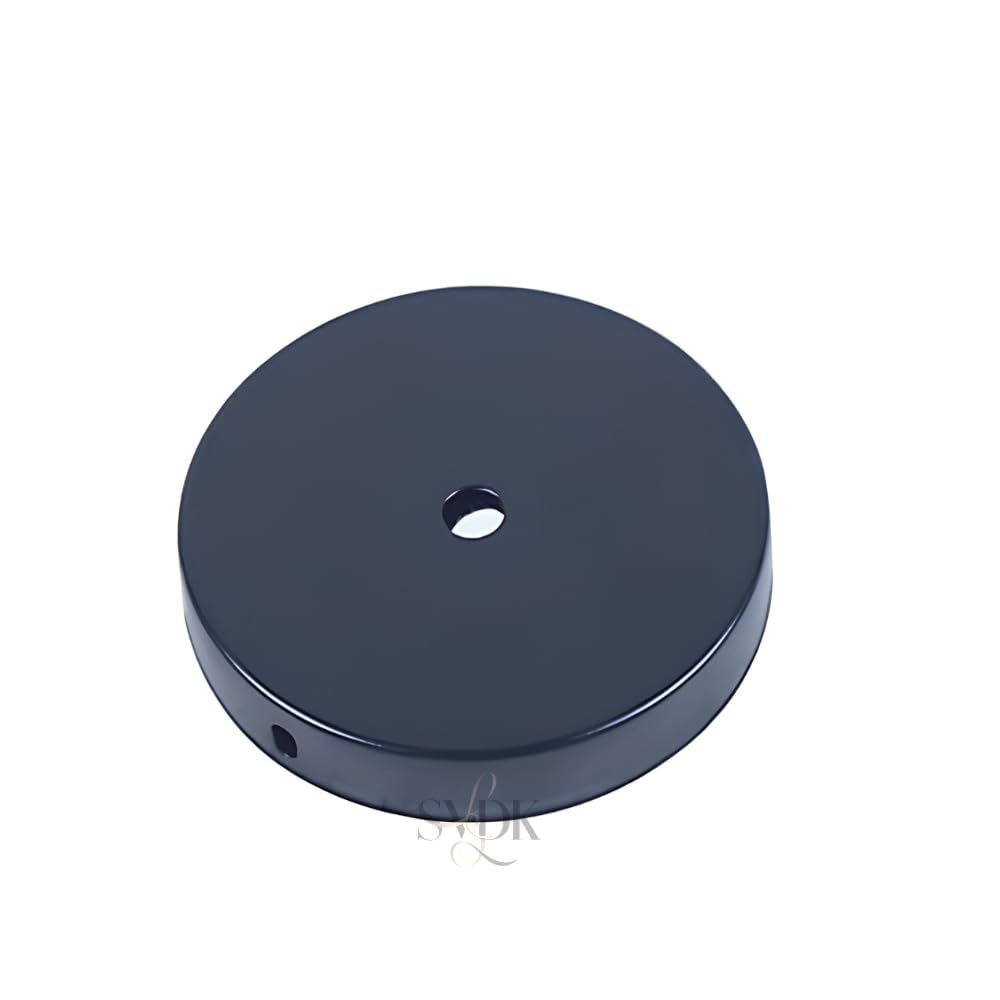 Ceiling Plate |100mm x 20mm Black Pendant Light Mounting Chassis for Ceiling Fixtures | Durable Powder-Coated Finish (Black-Pack of 1)-image-13