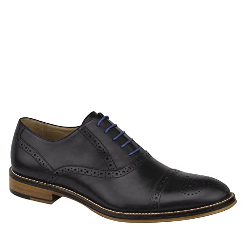 Johnston & Murphy Men's Conard Cap Toe Oxford,Black,13 M US2