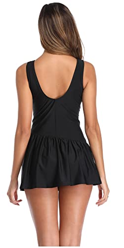 BIMEI Women's One-Piece Mastectomy Swimsuit Pocketed Swimwear for Silicone Fake Breast Form 9092