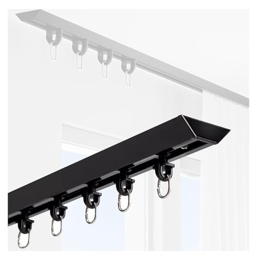 Riel de aluminio negro de 3,8 m ideal como divisor moderno de ambientes 2