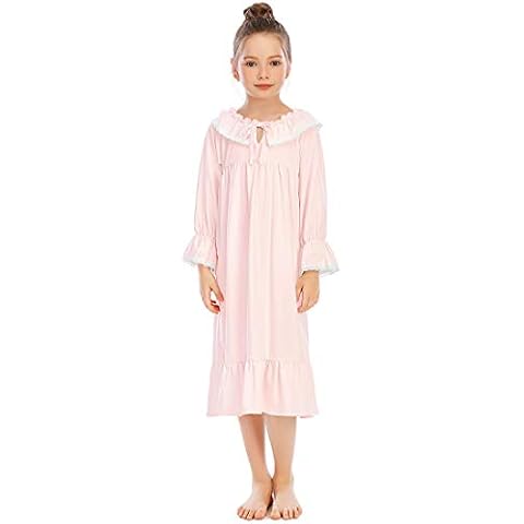 Rubehoow 100% Cotton Girls Sleep Dress Cover