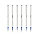 Recambios para bolígrafo de 4,37 pulgadas, bolígrafo de punta fina de 0,5 mm, paquete de recarga de tinta alemana de recambios de bolígrafo reemplazables de punta media (paquete de 6) (azul)