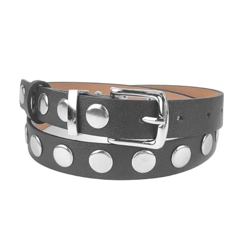 PU Leather Waist Belt With Pin Buckle Harajuku Large Rivet Waist Belt Woman Girls Jeans Dresses Skirt Coat Waistband Pu Waist