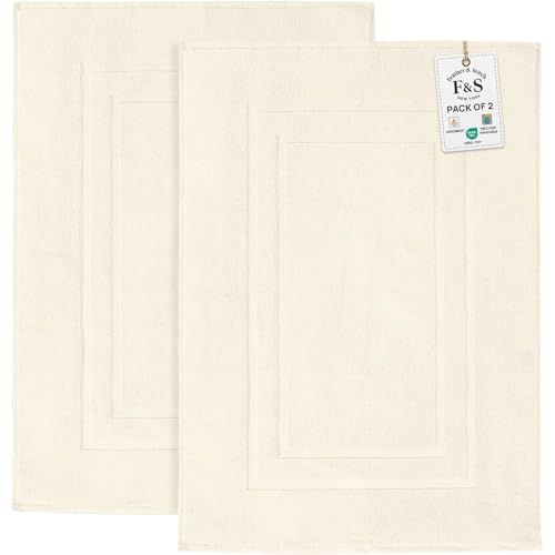 Opiniones y reviews de Alfombrillas de baño - 5 favoritos. 46 Alfombrillas de baño Feather & Stitch de 2 Piezas (76 x 53 cm), 100% algodón de Rizo, para Ducha (no es una Alfombra de baño), Suaves, absorbentes y Lavables, Color Marfil.