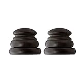 BEME International 1-3/8-Inch Diameter Wood Drapery Cap Finials, Mink, Set of 2