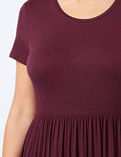 Image of Amazon Essentials Women's Short-Sleeve Fitted Waisted Maxi Dress (Available in Plus Size)