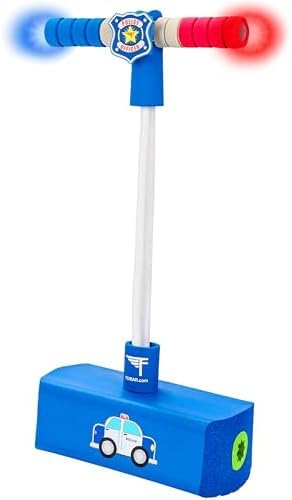 Image of Flybar My First Foam Pogo Jumper for Kids Fun and Safe Pogo Stick for Toddlers, Durable Foam and Bungee Jumper for Ages 3 and up, Supports up to 250lbs (Blue Police) (Pack of 6)