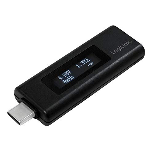 Preisvergleich Produktbild LogiLink PA0155 USB-C Leistungsmessgerät, 1-Port Schwarz