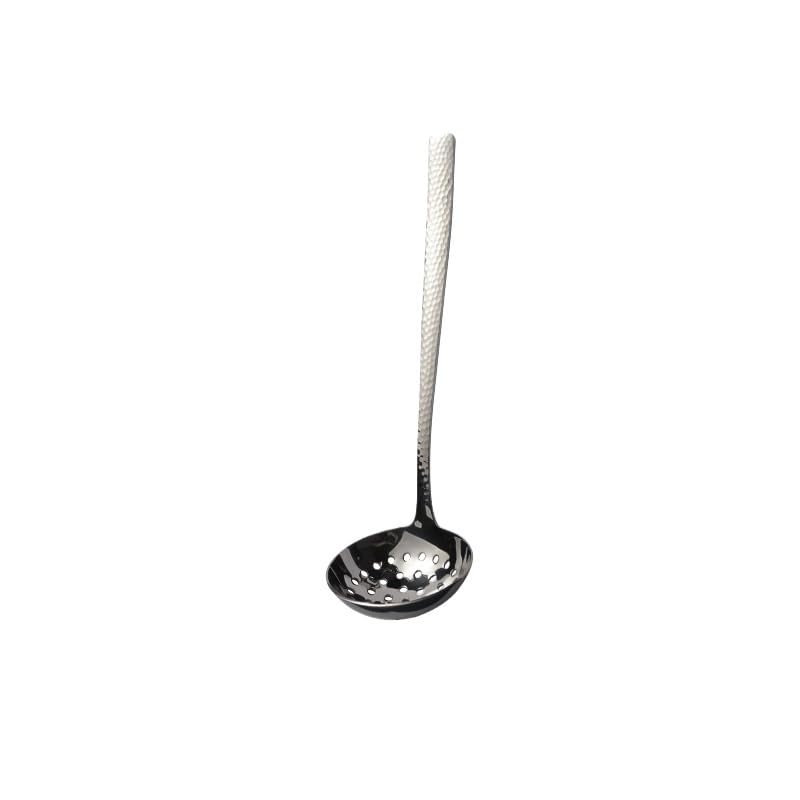 Couverts en argenterie 8 pièces acier inox 304 épais motif marteau argenté