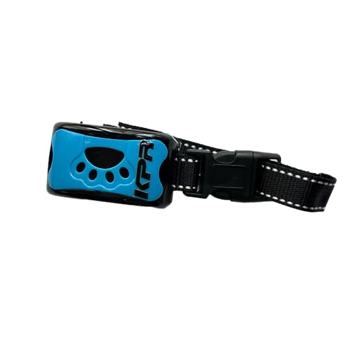 KPR Caring Pet Anti-Bark Collar | Silent Training Aid | Soft Vibration, No Shock Barking Control for Small to Large Breeds | Excessive Barking Behavior Correction, (Battery Powered), Blue