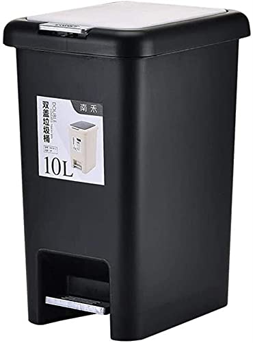 Poubelle à pédale 10L plastique avec ouverture mains libres