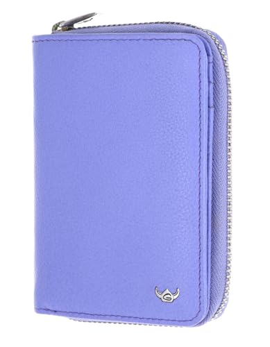 Porte-monnaie cuir RFID Golden Head Madrid 3317 zippé lilas pour femme