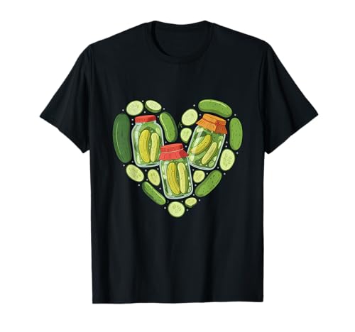 Encurtidos Corazón Pepino Encurtido Amante Camiseta