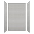 Transolid SWK603696-27V 60-in x 36-in x 96-in Glue 3-Piece Shower Wall Kit, Grey Beach Velvet