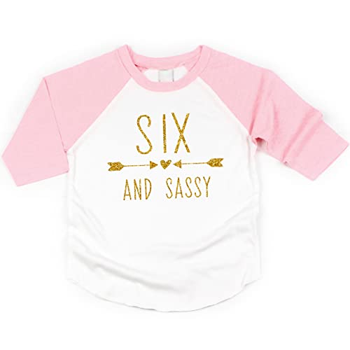 Image of Bump and Beyond Designs 6 Year Old Birthday Shirt Girl Sixth Birthday Outfit