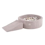 MISIOO Piscina de bolas para niños con bloques de espuma – 200 bolas...