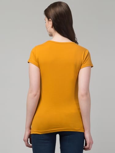 Image of Cotton Regular Fit Printed Half Sleeves T-Shirt for Women (Wonderful)