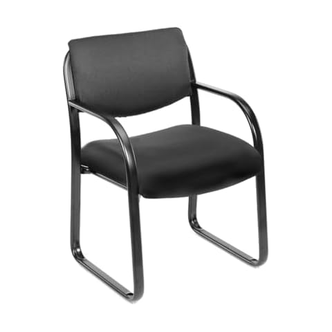 Boss Office Products Fabric Guest Chair in Black 22.5D x 21W x 33H in Cover