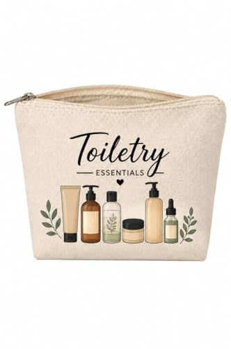 Image of DRUDRAYA Spacious Canvas Toiletry Bag for Travel Men & Women (Pack of 1)