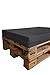 TexDeko® BEZUG (ohne Füllung) für Palettenkissen 120x80x8 cm wasserabweisend waschbar In- & Outdoor Made in EU (Anthrazit)