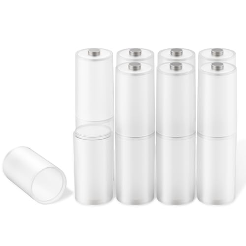 ORICO Adaptador de batería AAA a AA, paquete de 8 fundas convertidoras de batería, carcasa para batería AAA con contactos de metal en la parte inferior