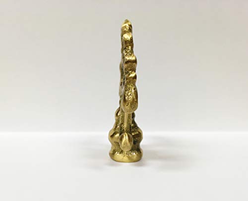 Image of Lamp Finial-Solid Cast Brass Traditional Fancy Loop lamp Finial w /Dual Threads