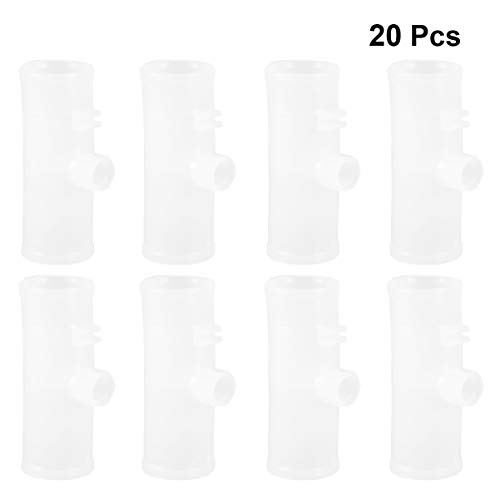 Yardwe – 20 peças de bebedouro de galinha – tubos de água para pássaros, cachimbos em T – Suprimento