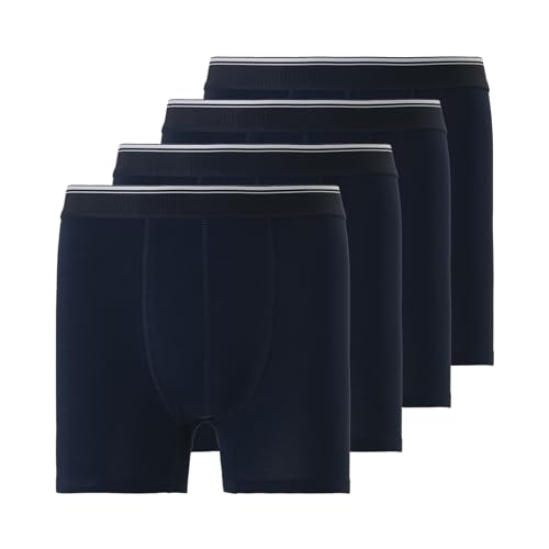 Mody Men's Boxer Briefs Underwear 4-Pack, Men's Cotton Boxer Brief, Ultra Soft Boxers for Men, Men's Underwear Boxer Briefs