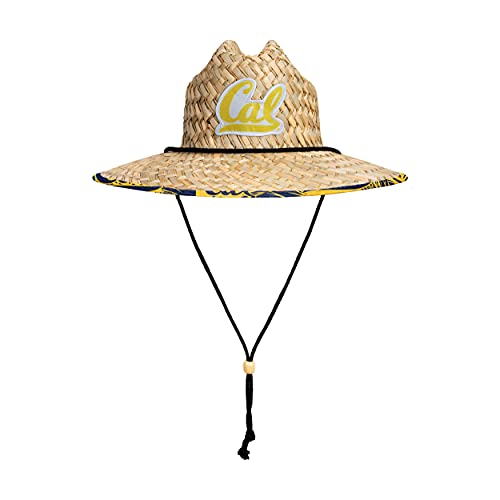 Image of FOCO Men's NCAA College Team Logo Floral Straw Sun Hat