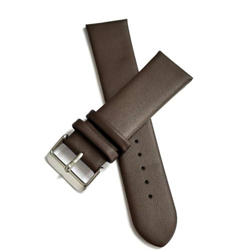 Pulseira relógio Couro Lisa Social, sem costura.LC112 Tamanho:18mm;Cor:Marrom
