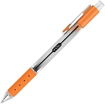 TUL® Retractable Gel Pens, Bold Point, 1.0 mm, Silver Barrel, Assorted Ink Colors, Pack Of 14 Pens