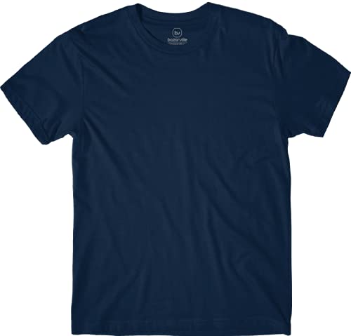 Image of Branded Boys Regular Fit Solid Plain 100% Cotton Bio Wash Fabric Kids t Shirts Slim Fit Round Neck Half Sleeves T-Shirt for Casual Wear in Summer Pack of One