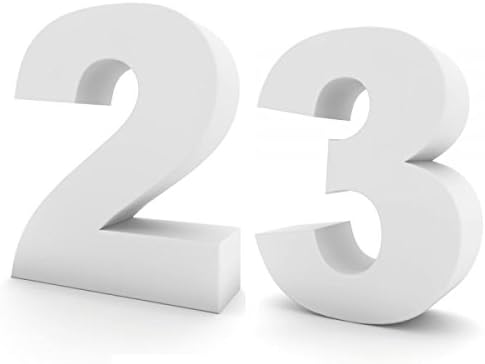 Números de Cumpleaños en Corcho | 100cm de Altura x 15cm de Grosor | Fabricados en Color Blanco | Elegantes y Originales