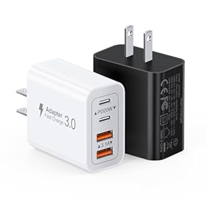 40W USB C Charger Block, 2-Pack Fast Charge Cube Powered Multi-Port Wall Plug Power Adapter Type C Brick for iPhone 17/16/16 Pro Max/15/15 Pro Max/14/14 Pro Max/13/12/iPad, Motorola, LG,PS5, Huawei