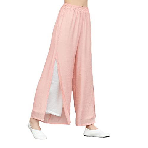 Women Linen Chinesetraditional Kung Fu Uniform Tea Set Sprin Tang Suit Tai Chi Robes Female Oriental Hanfu