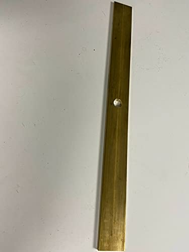 Brass Flat Bar 3/16'' x 1 1/4 x 13 1/4'' Knife Making Handle C360 Buss w 1/2 Hole